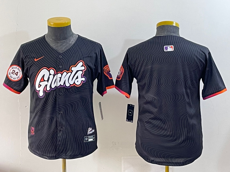 Youth 2025 MLB San Francisco Giants blank black jersey